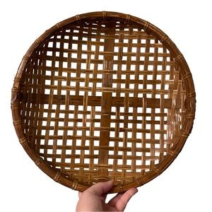 🏷 vintage round boho style basket